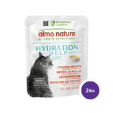 Almo Nature HFC Hydration Help Kycklingbuljong med kycklingfilé 24 x 50 g för katter