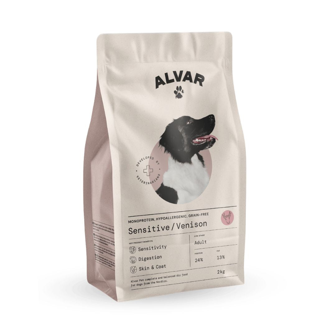 Alvar Pet Sensitive/Venison torrfoder för hundar