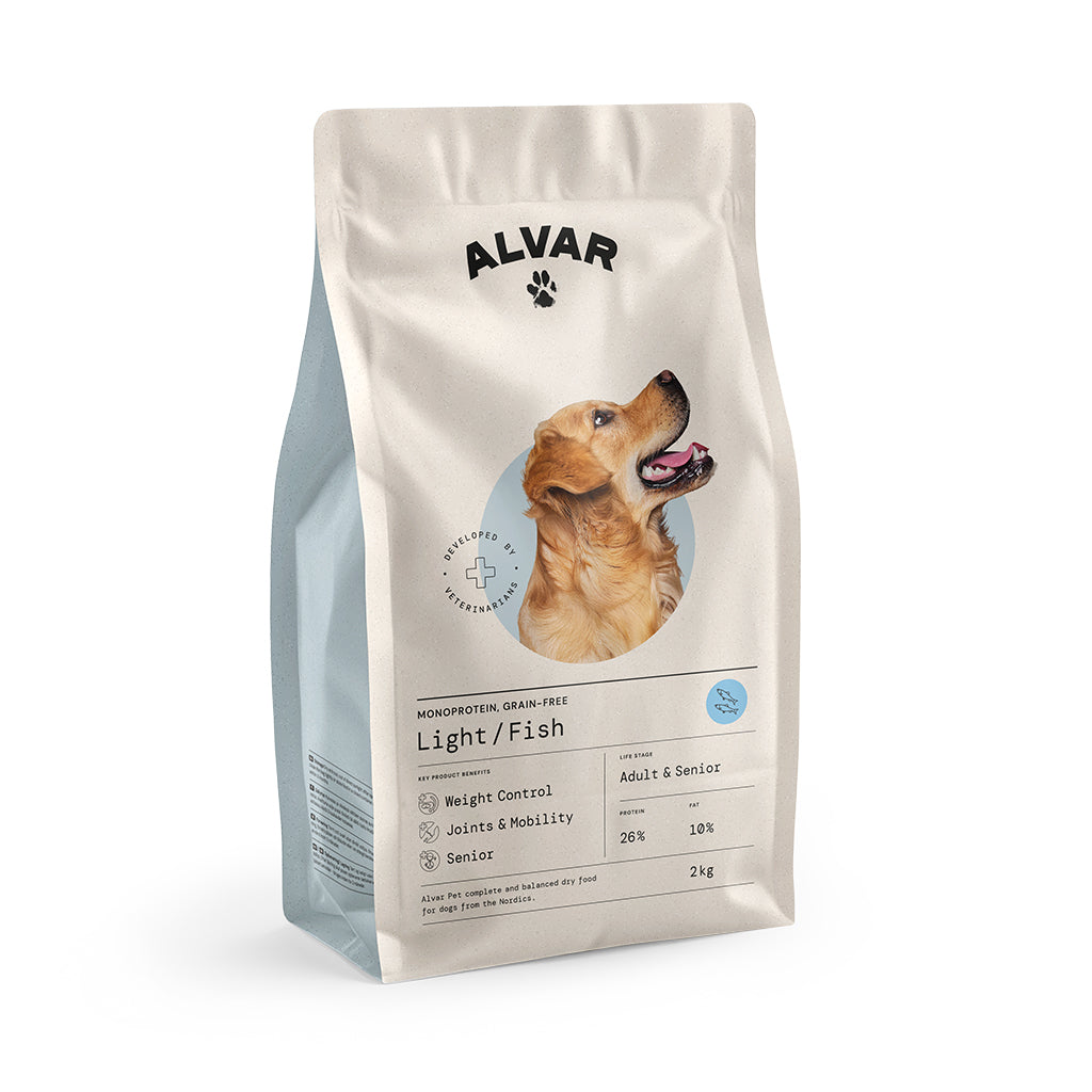 Alvar Pet Light/Fish dry food for dogs 2 x 7 kg SAVE PACK