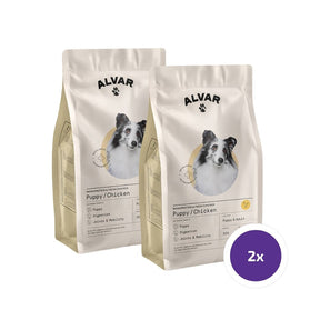 Alvar Pet Puppy/Chicken kuivtoit kutsikatele 2 x 7 kg SOODUSKOMPLEKT
