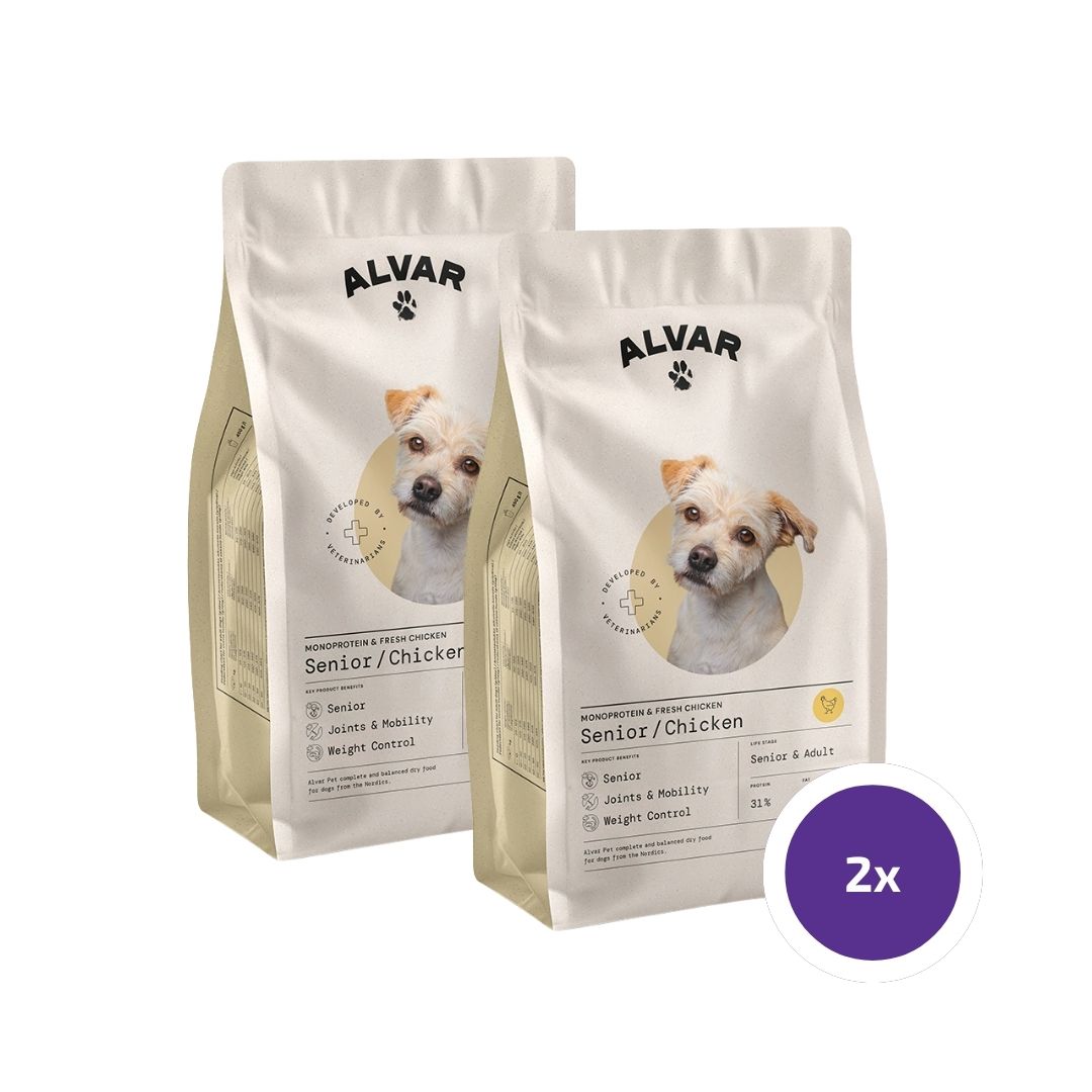 Alvar Pet Senior/Chicken kuivtoit koertele 2 x 7 kg SOODUSKOMPLEKT