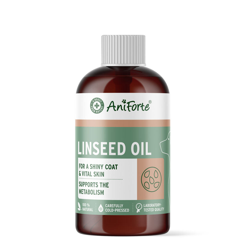 AniForte Linseed Oil tillskott för hundar, katter och hästar 500 ml