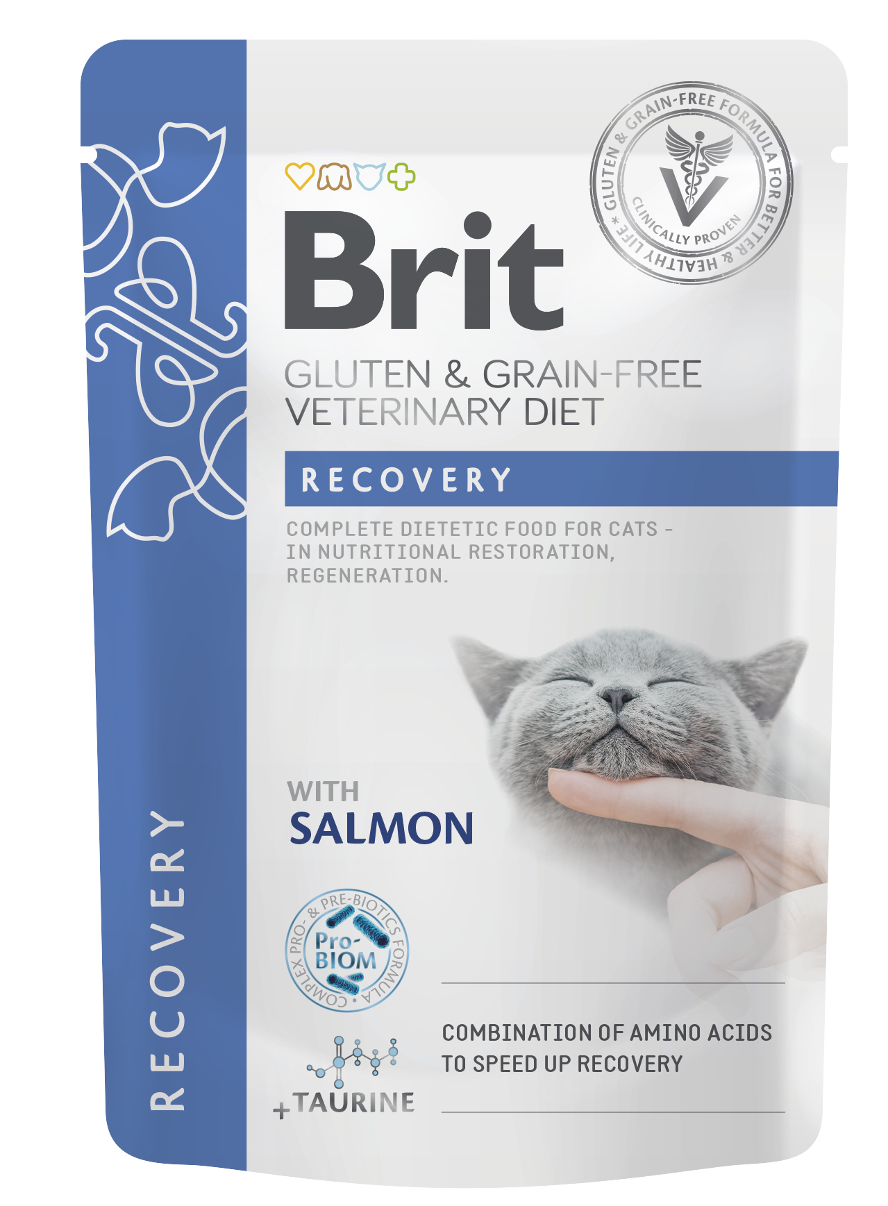 Brit Pouch Recovery med lax 85 g för katter