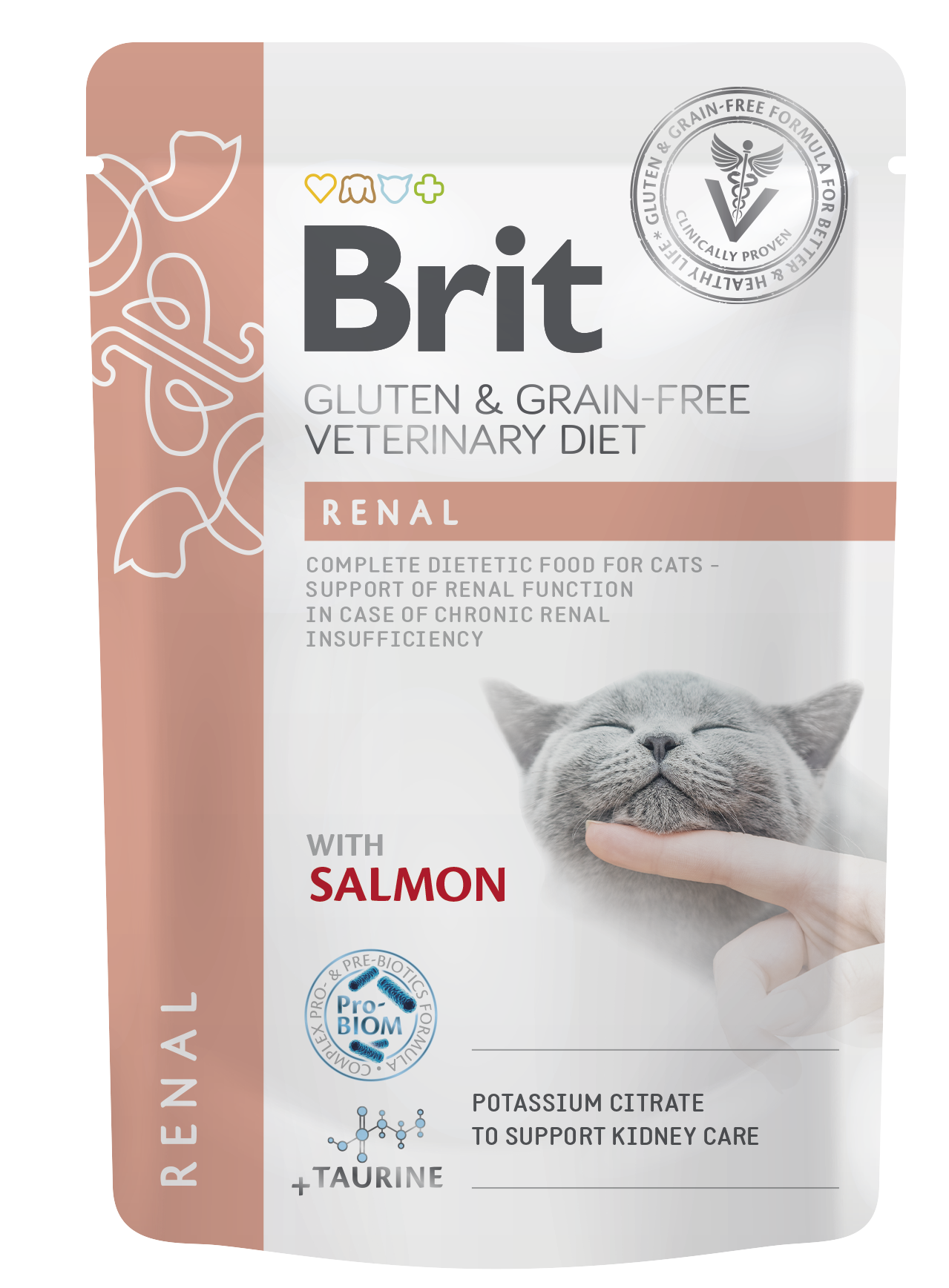 Brit Pouch Renal with Salmon Pouch Kattmat 12 x 85 g