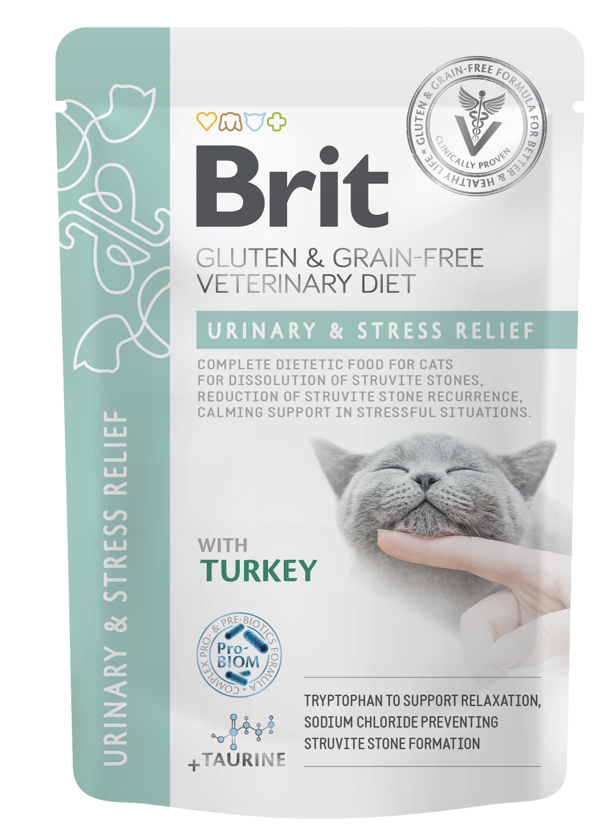 Brit Pouch Urinary & Stress Relief med Kalkon 85 g för katter