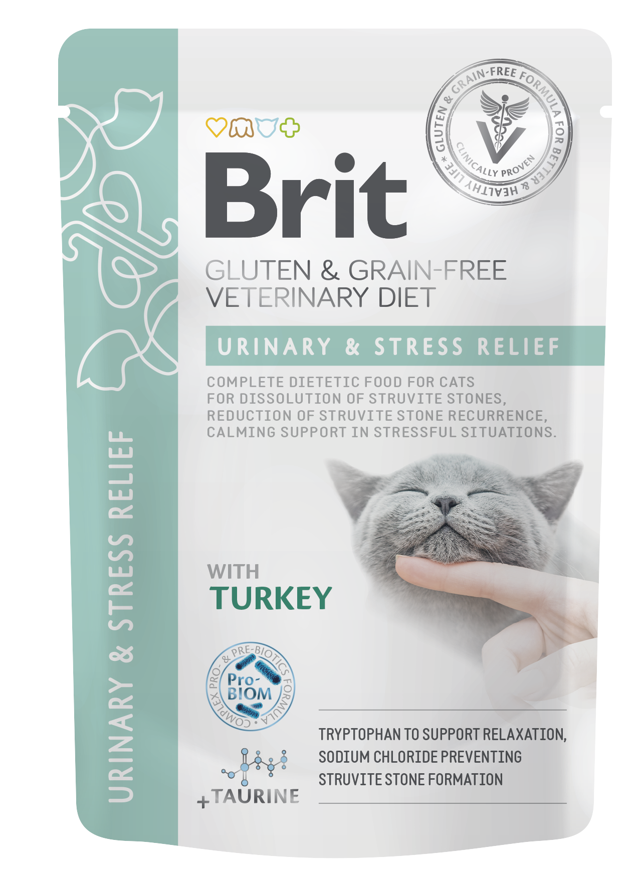 Brit Pouch Urinary & Stress Relief med Kalkon 85 g för katter