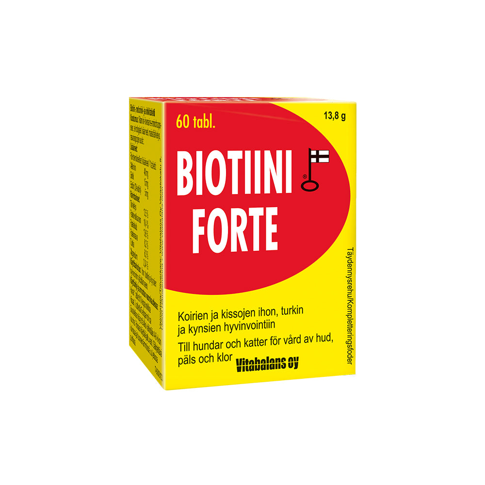 Biotiini Forte tablett för hundar och katter 60 st