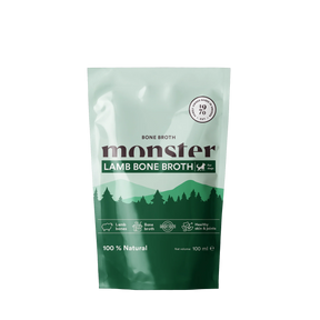 Monster Dog Bone Broth Lamb benbuljongen för hund