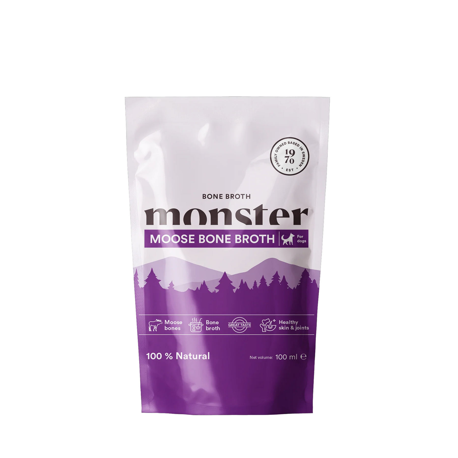 Monster Dog Bone Broth Moose benbuljongen för hund