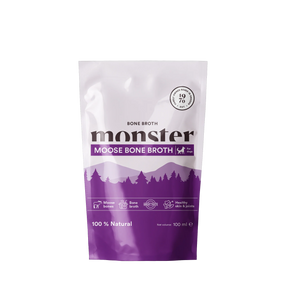 Monster Dog Bone Broth Moose benbuljongen för hund