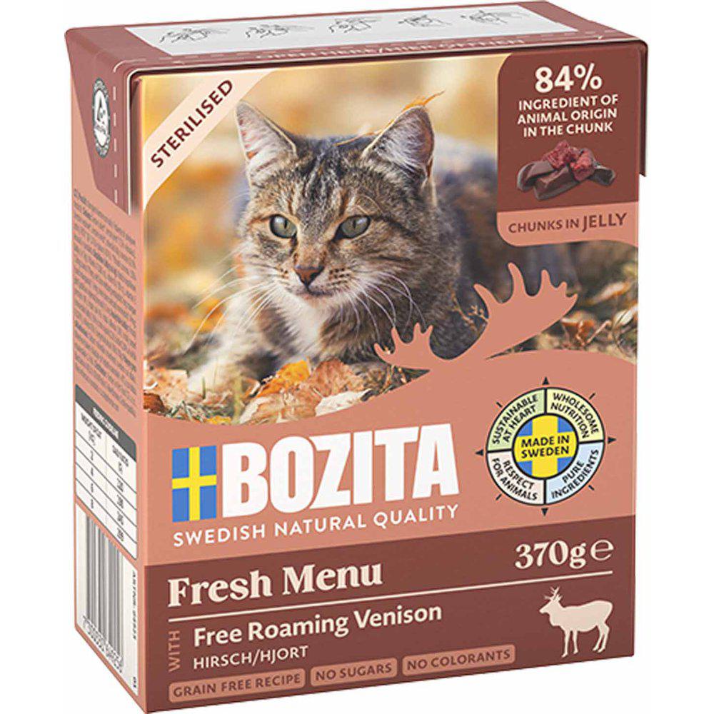 Bozita Sterilised Hjort i Gelé för katter 6 x 370 g