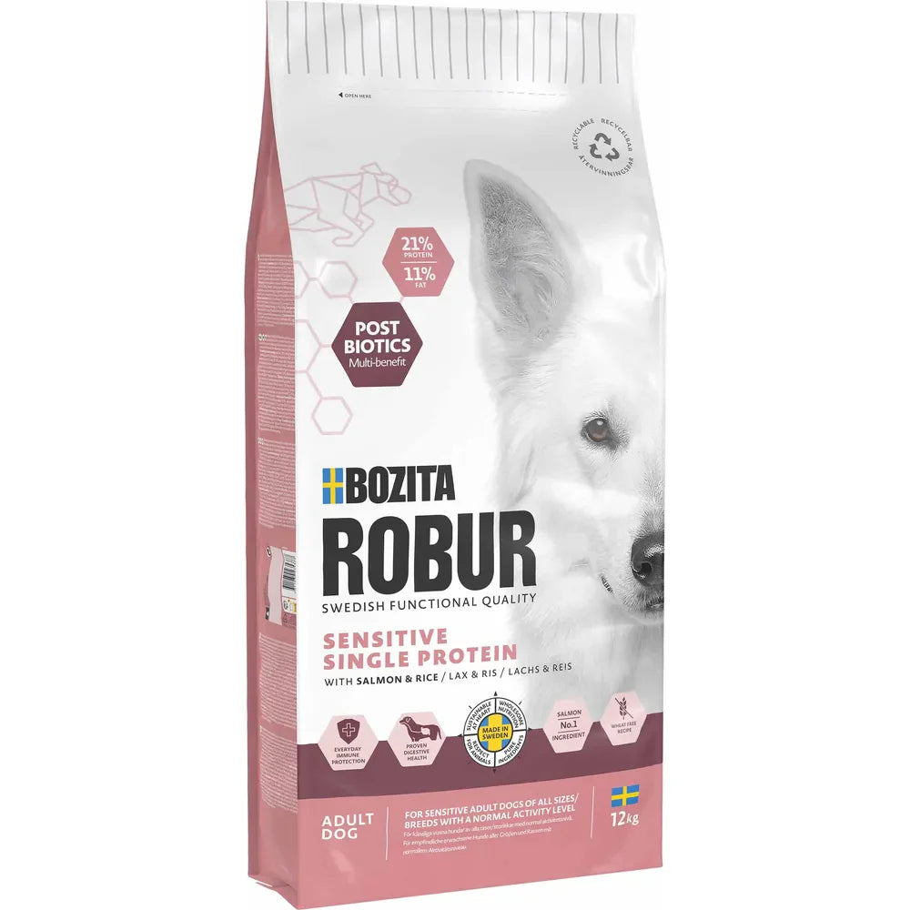 Bozita Robur Adult Sensitive Single Protein Salmon Hundmat 12 kg