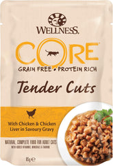 Core Tender Cuts Chicken and Chicken Liver in Gravy för katter 85 g
