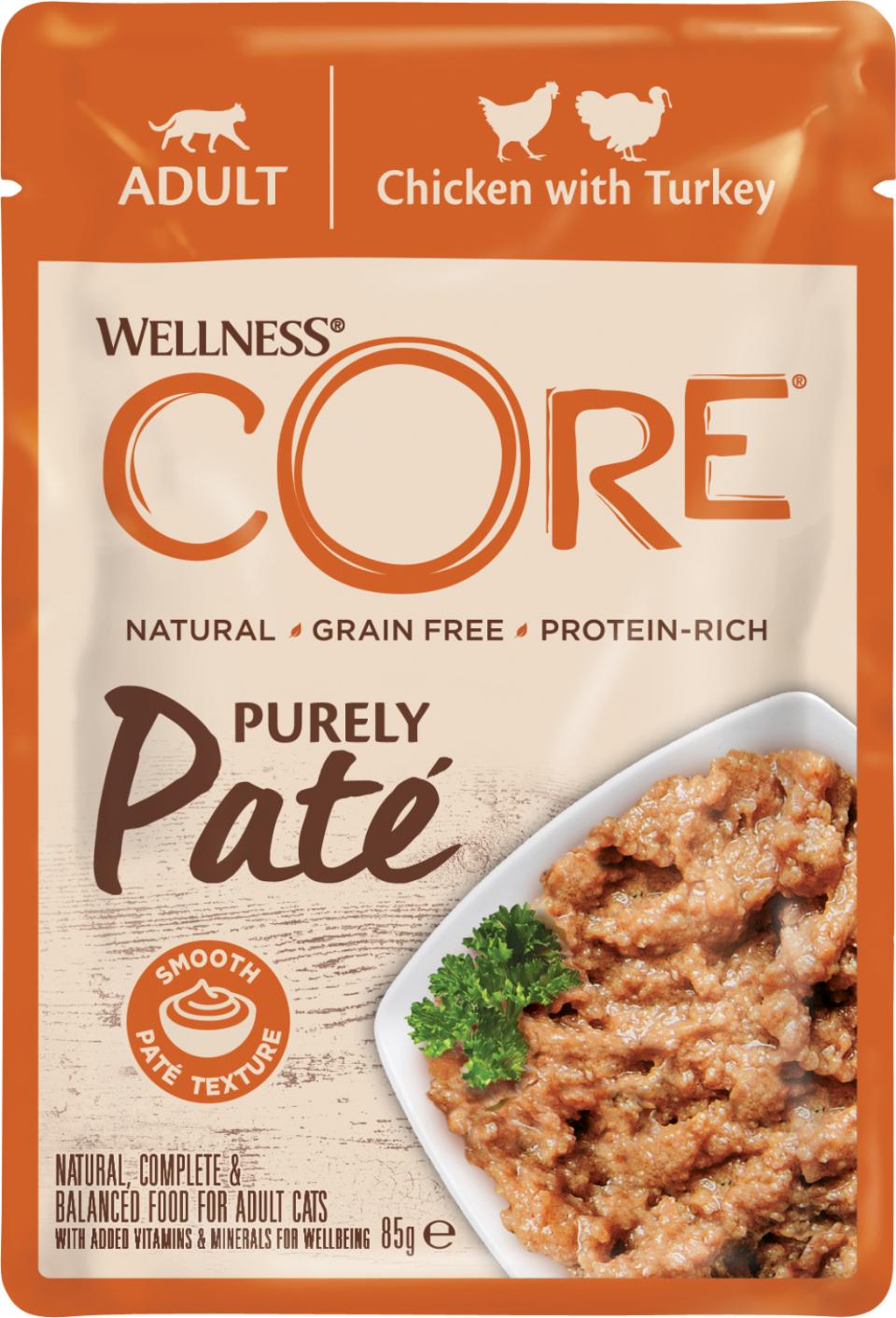 Core adult Purely Paté chicken & turkey för katter 85 g