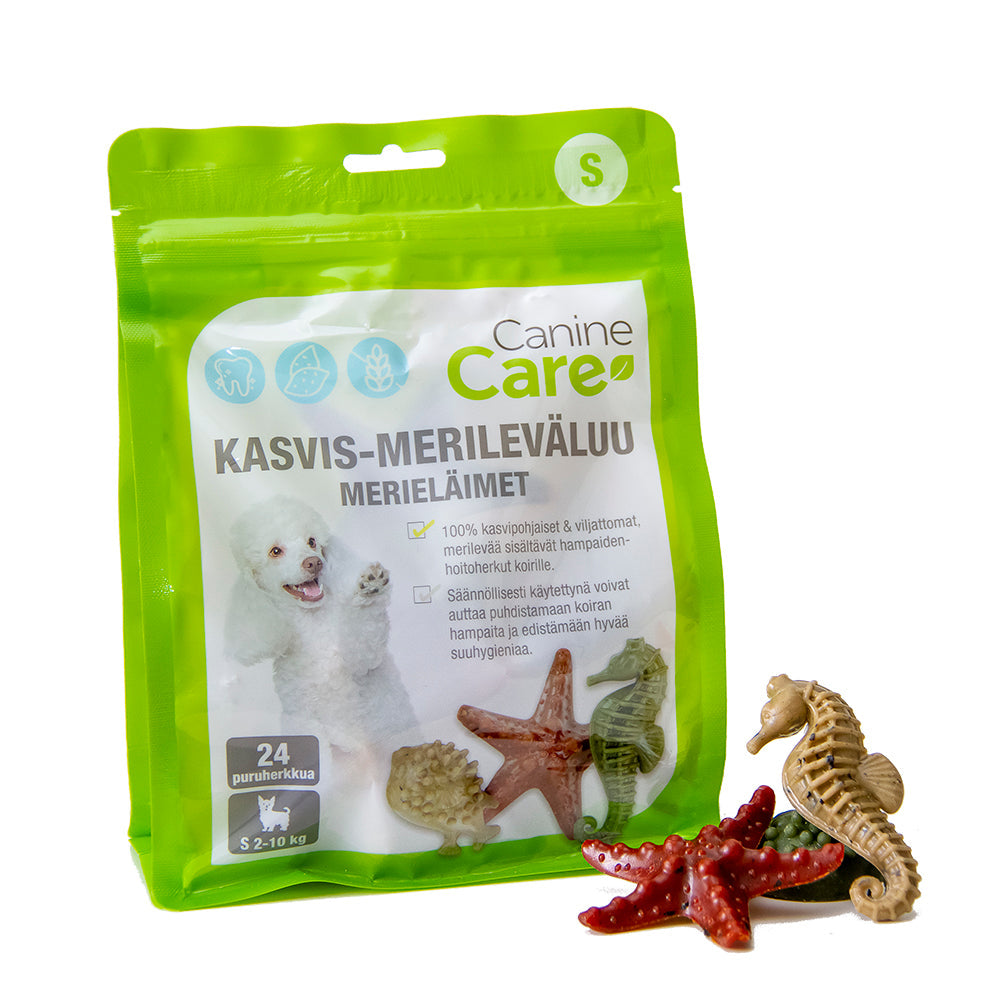 CanineCare Vegetabiliskt tuggben med havsalg havsdjur S 24 st 336 g för hundar