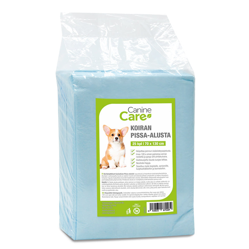 CanineCare kissunderlägg för hundar 70 x 130 cm 25 st