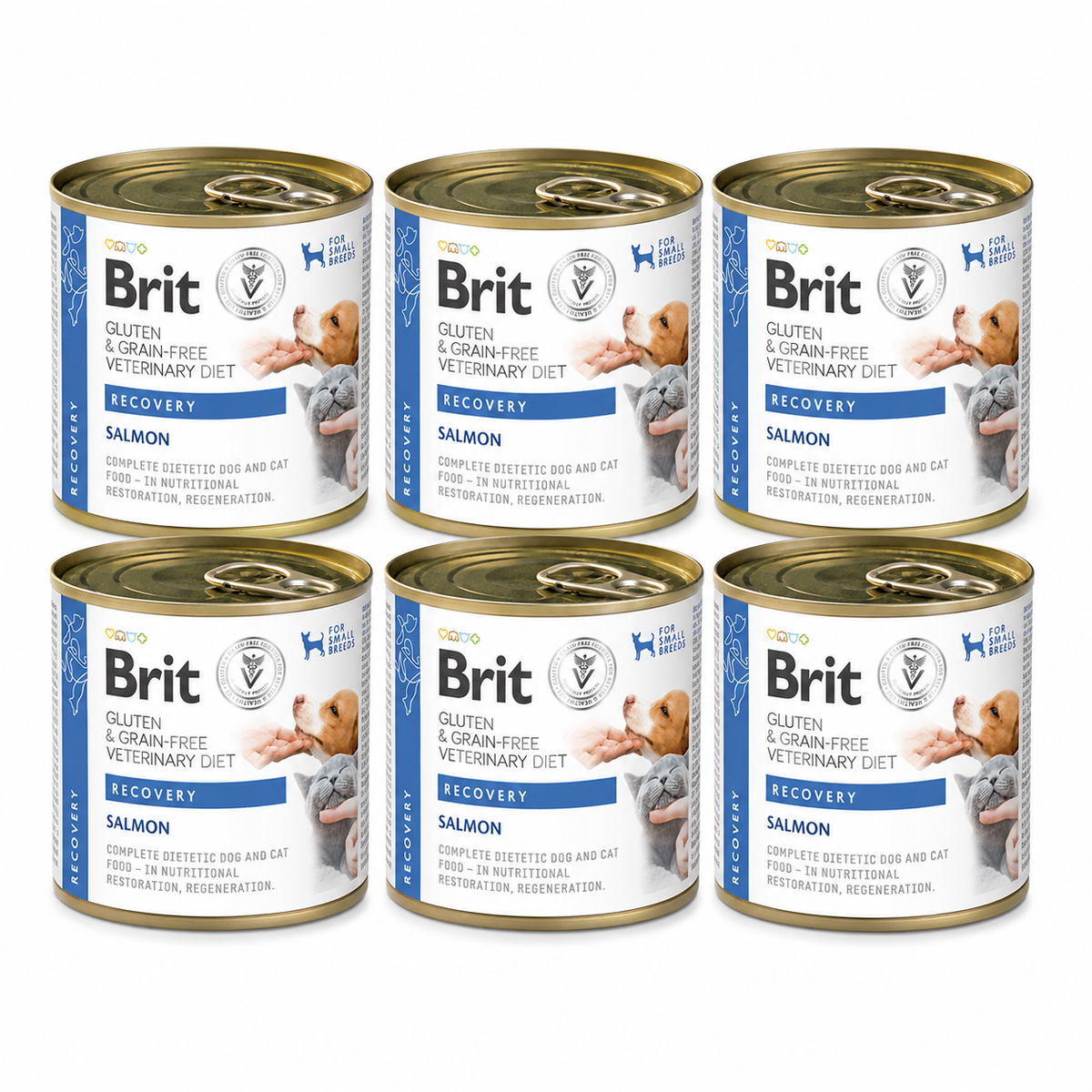 Brit Veterinary Diet Recovery Salmon för katter och hundar 6 x 200 g