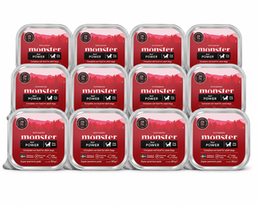 Monster Dog Adult Power Paté nötkött för hund 12 x 150 g