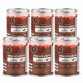 Monster Dog Puppy märgtoit kutsikatele veiselihaga, 6 × 400 g MULTIPAKK