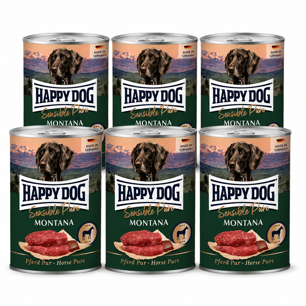 Happy Dog Sensible Pure Montana - Häst Våtfoder 6 x 400 g
