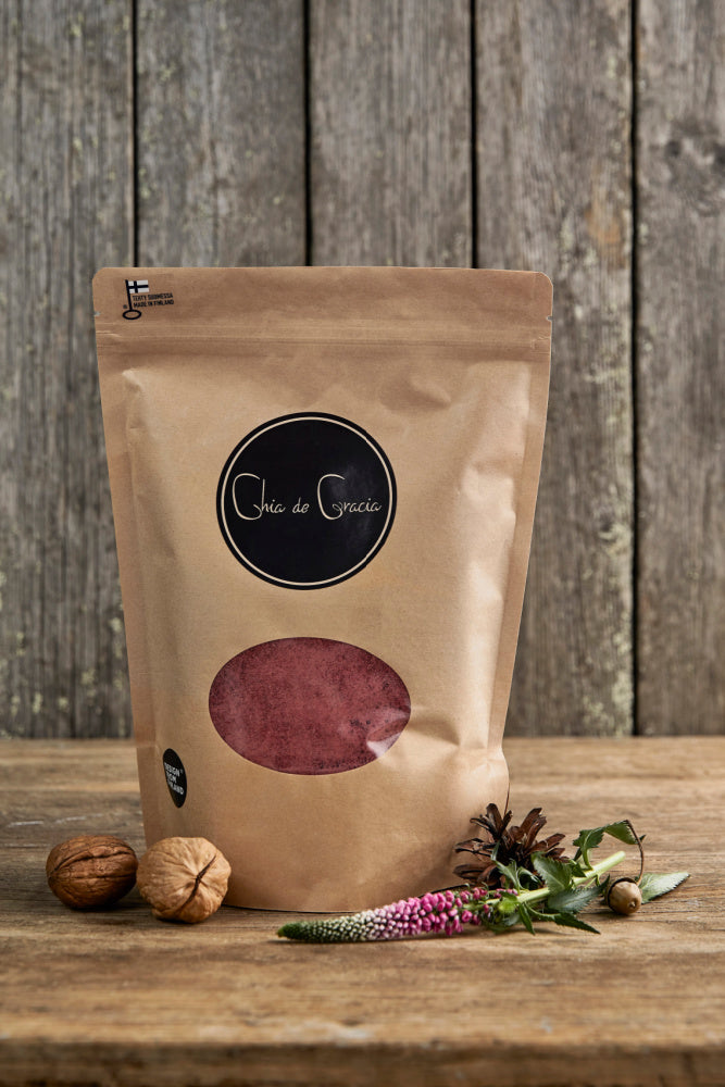 Chia de Gracia Cranberry Crush tranbärspulver för hund och häst 350 g