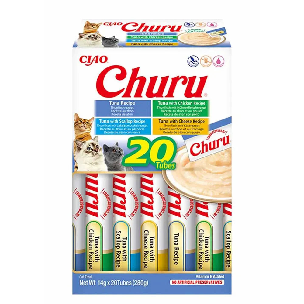 Churu Tuna Purée Variety Pack for Cats 20 x 14 g