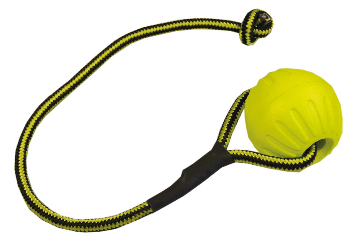 D&C Foam boll med rep S 7 cm för hundar
