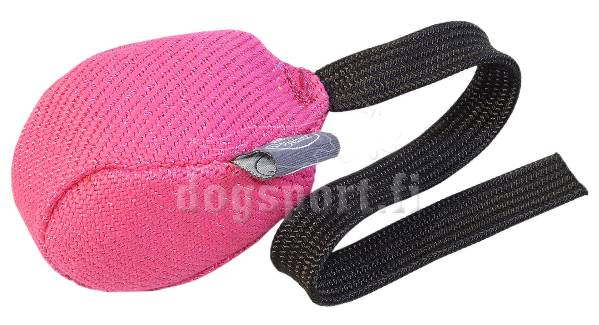 D&C Ringo valpboll med rakt band liten rosa 8 x 11 cm för hundar