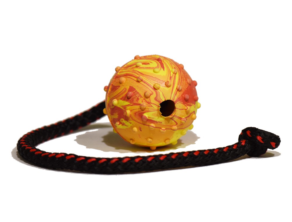 D&C Solid gummiboll med rakt rep