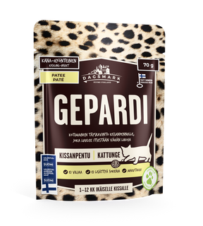 Dagsmark Gepardi kyckling- och insekts­paté för kattungar 70 g