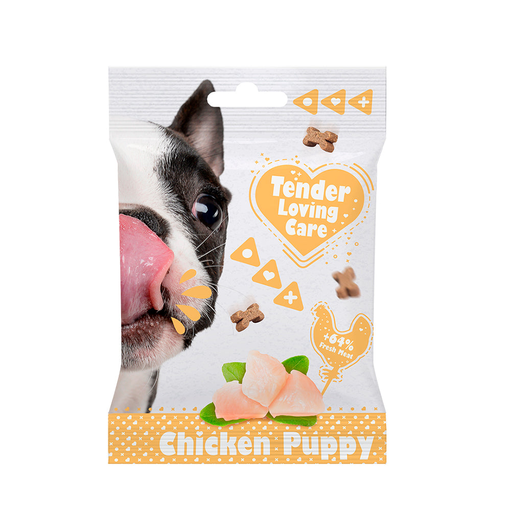 Duvo+ Tender Loving Care mjukt kycklinggodis för valpar 100 g