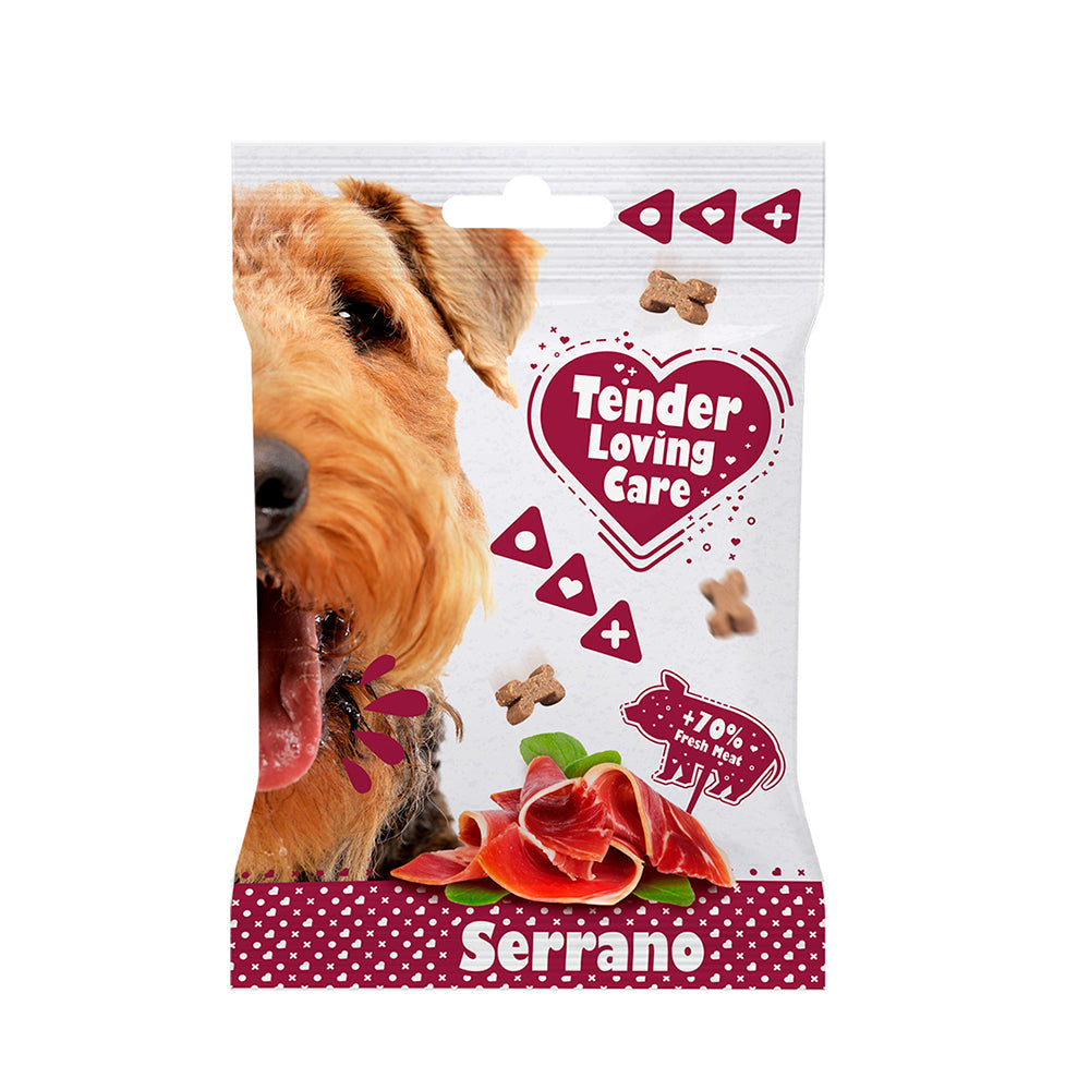 Duvo+ Tender Loving Care mjukt serranoskinkgodis för hundar 100 g