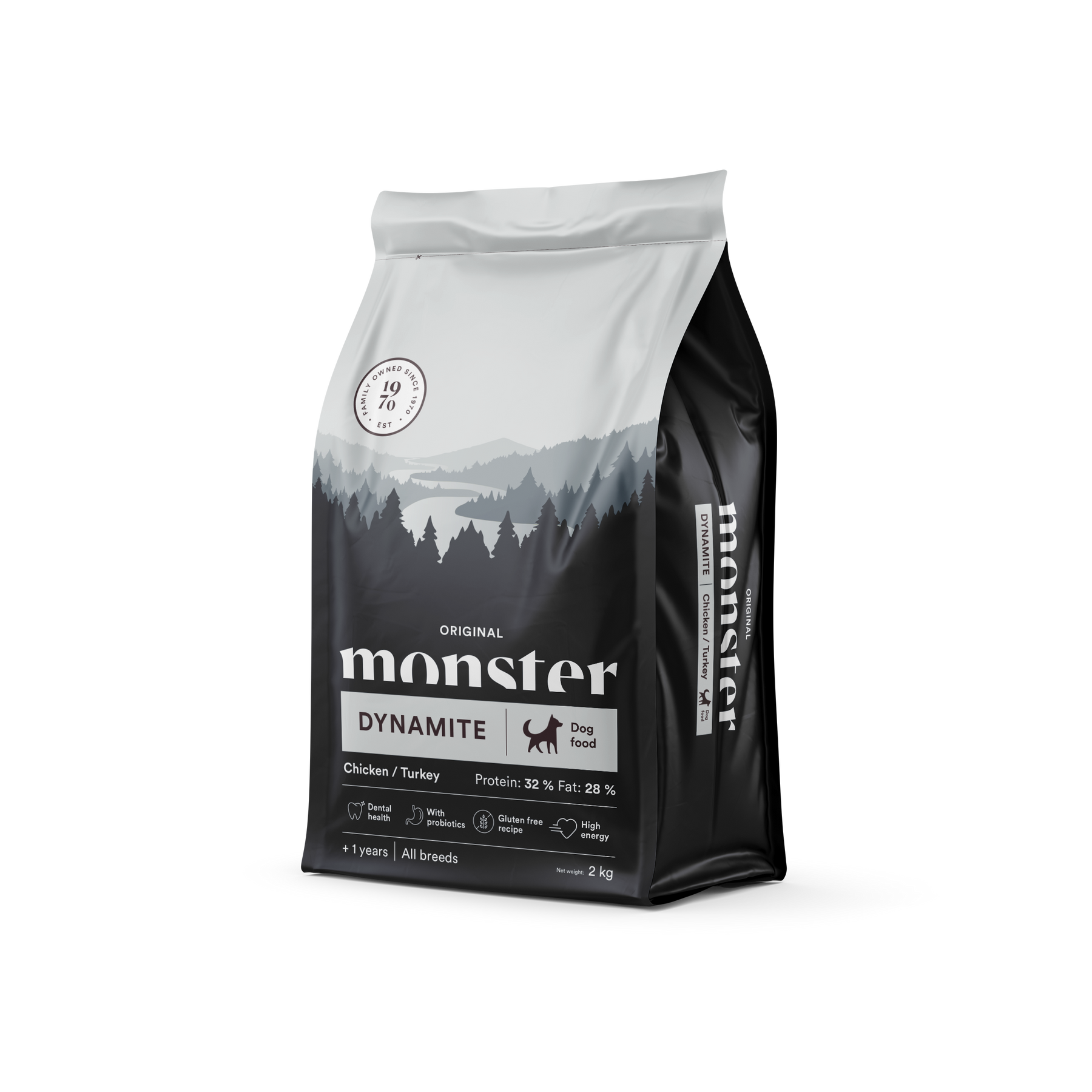 Monster Dog original dynamite chicken-turkey för hund