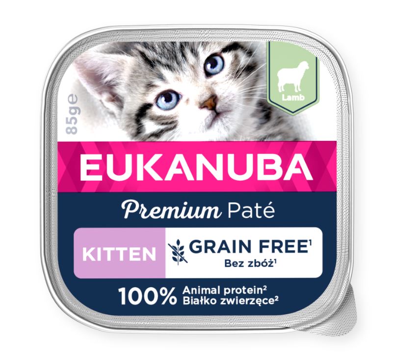 Eukanuba Cat Grain Free Kitten Lamb Patee 85 g för kattungar