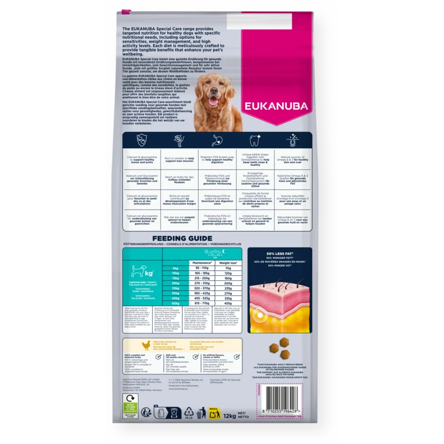 Eukanuba Special Care Overweigth Adult Torrfoder för hund 12 kg