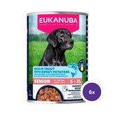 Eukanuba Senior forelli ja bataadiga märgtoit eakatele koertele 6 x 400 g MULTIPAKK