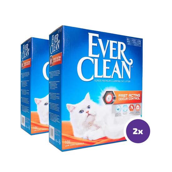 Ever Clean Fast Acting Odour Control kattsand 2 x 10 L dubbelpack