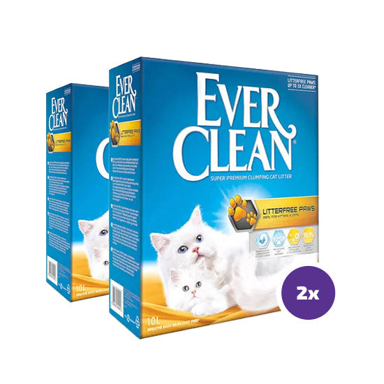 Ever Clean Litterfree Paws kattsand 2 x 10 L dubbelpack