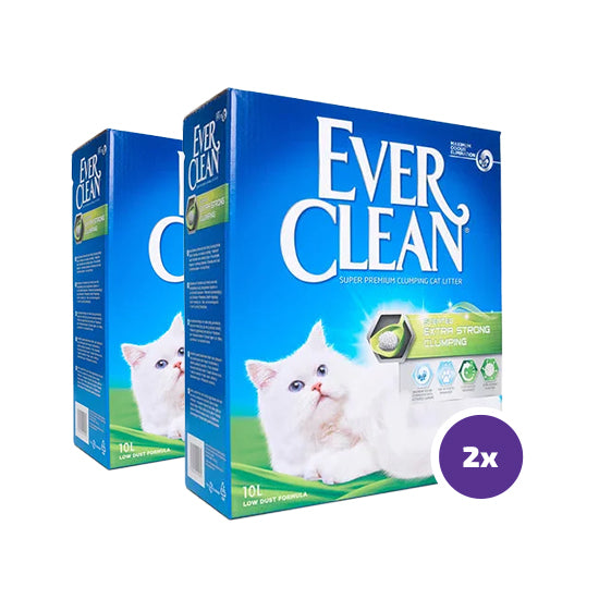 Ever Clean Scented Extra Strong Clumping kattsand 2 x 10 L dubbelpack