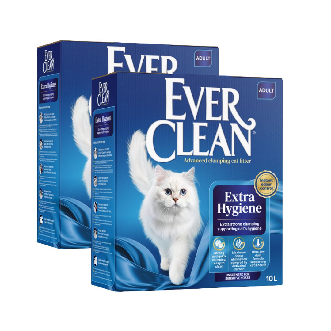 Ever Clean Unscented Extra Strong Clumping Cat Litter 2 x 10 L Double Pack