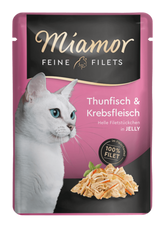 Miamor Fine Filets i gelé tonfisk & krabba 100 g för katter