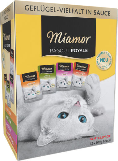 Miamor Ragout Royale i Sås Mixpaket Fågel 12 x 100 g för katter