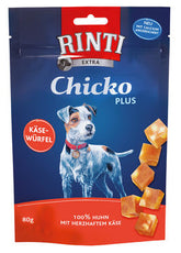 Rinti Extra Chicko Plus Kyckling-ostkuber för hundar 80 g
