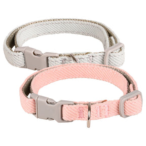 Flamingo justerbart valphalsband med snabbspänne rosa 19 - 33 cm