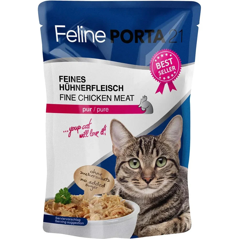 Feline Porta 21 Kyckling våtfoder för katter 20 x 100 g