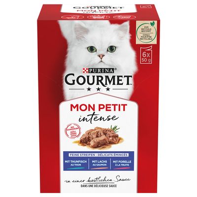 Gourmet Mon Petit Fiskurval 6 x 50 g för katter