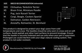 FINNERO Halla reflexiva fleecetossor grå 4-pack XS för hundar