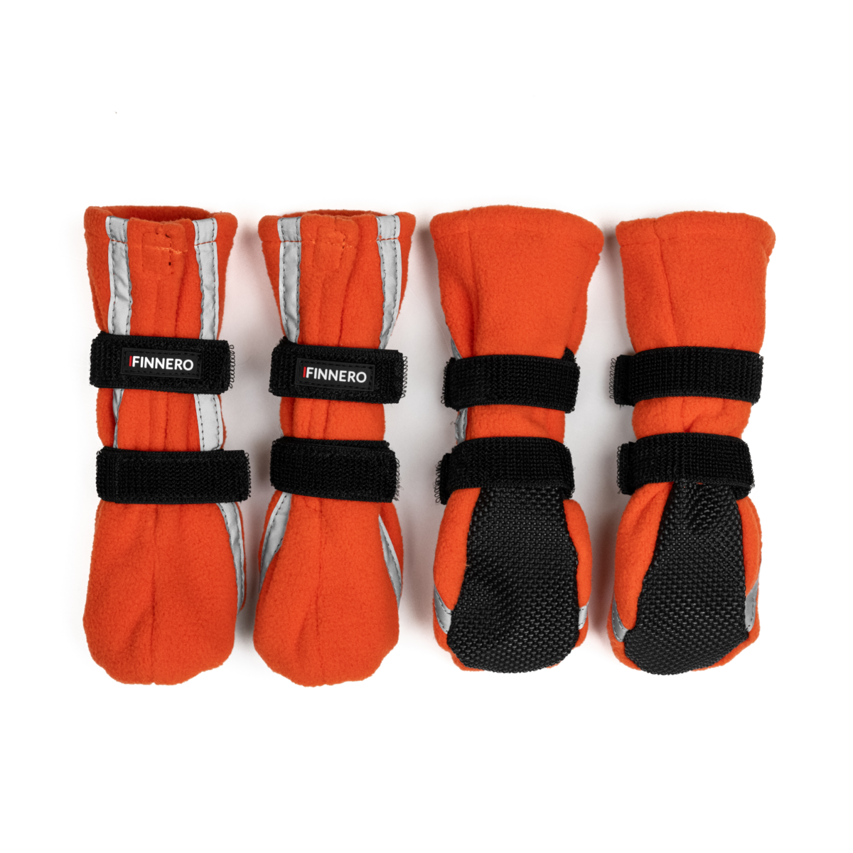 FINNERO Halla reflexiva fleecetossor orange 4-pack