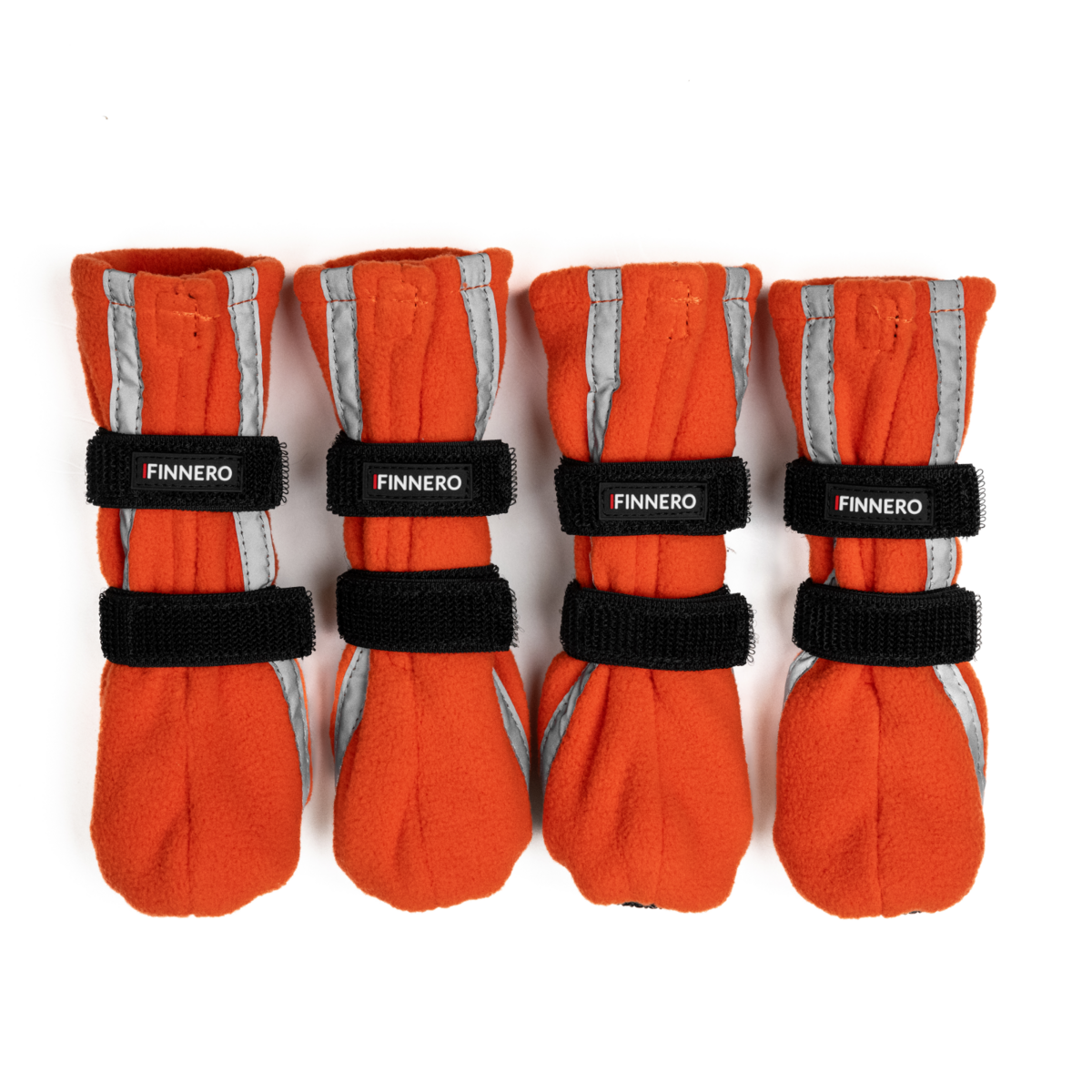 FINNERO Halla reflexiva fleecetossor orange 4-pack XL för hundar