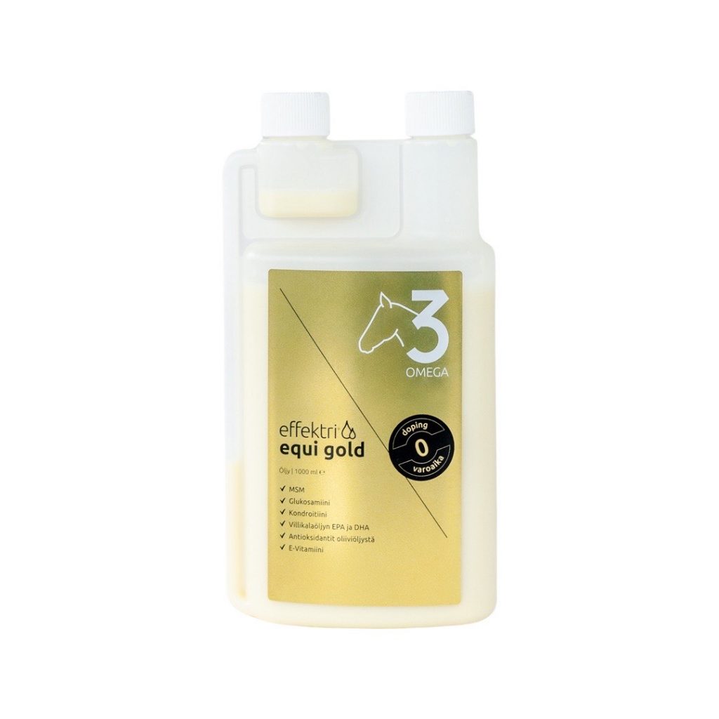 Effektri Gold Equi Omega-3 för hästar 1000 ml